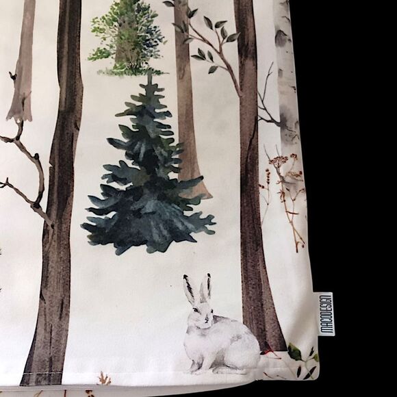 MACODESIGN Woodland Animals Pillow Cover Sham Accent Velvet Cabin Forest Fairy - Picture 5 of 16